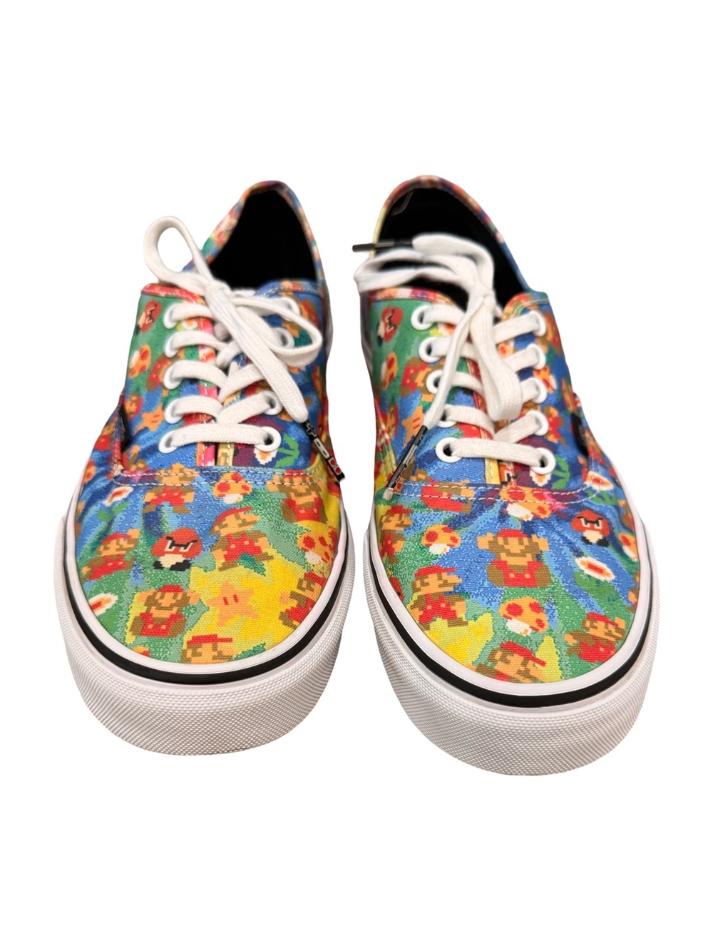 Vans x Nintendo Super Mario Bros Authentic Tie Dye Sneakers Men’s 11 Rare - Picture 3 of 13